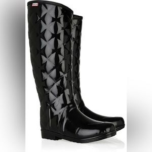Hunter Quilted Gloss Rain Boots